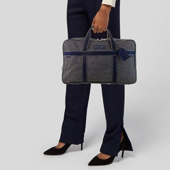 Pierre Cardin, Vintage Tweed Luggage Large Weekender Carry On Travel Bag Unisex - Picture 13 of 13